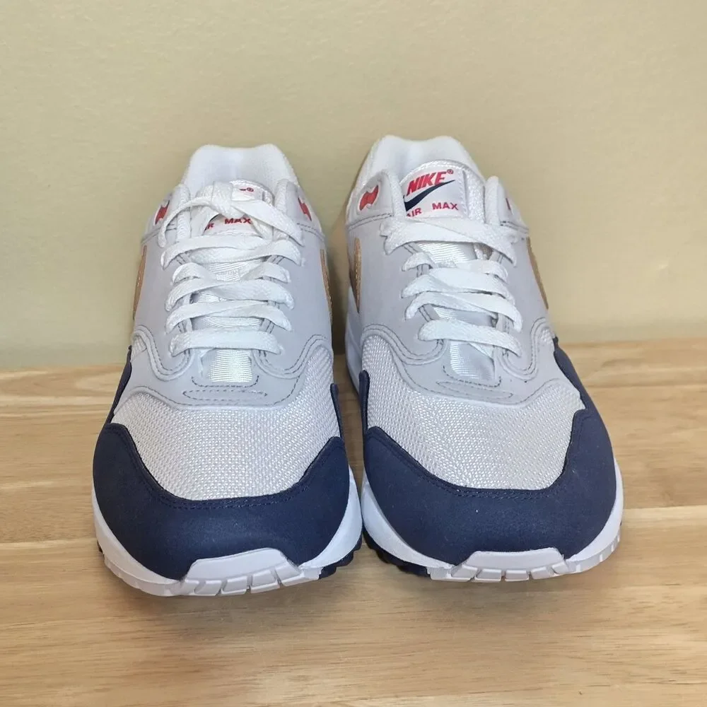 Nike Air Max 1 Olympic Blue White Gold Grey HM9604-400 Men's Size 10